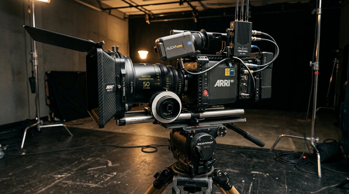 Cinema Camera Rig on Studio Floor